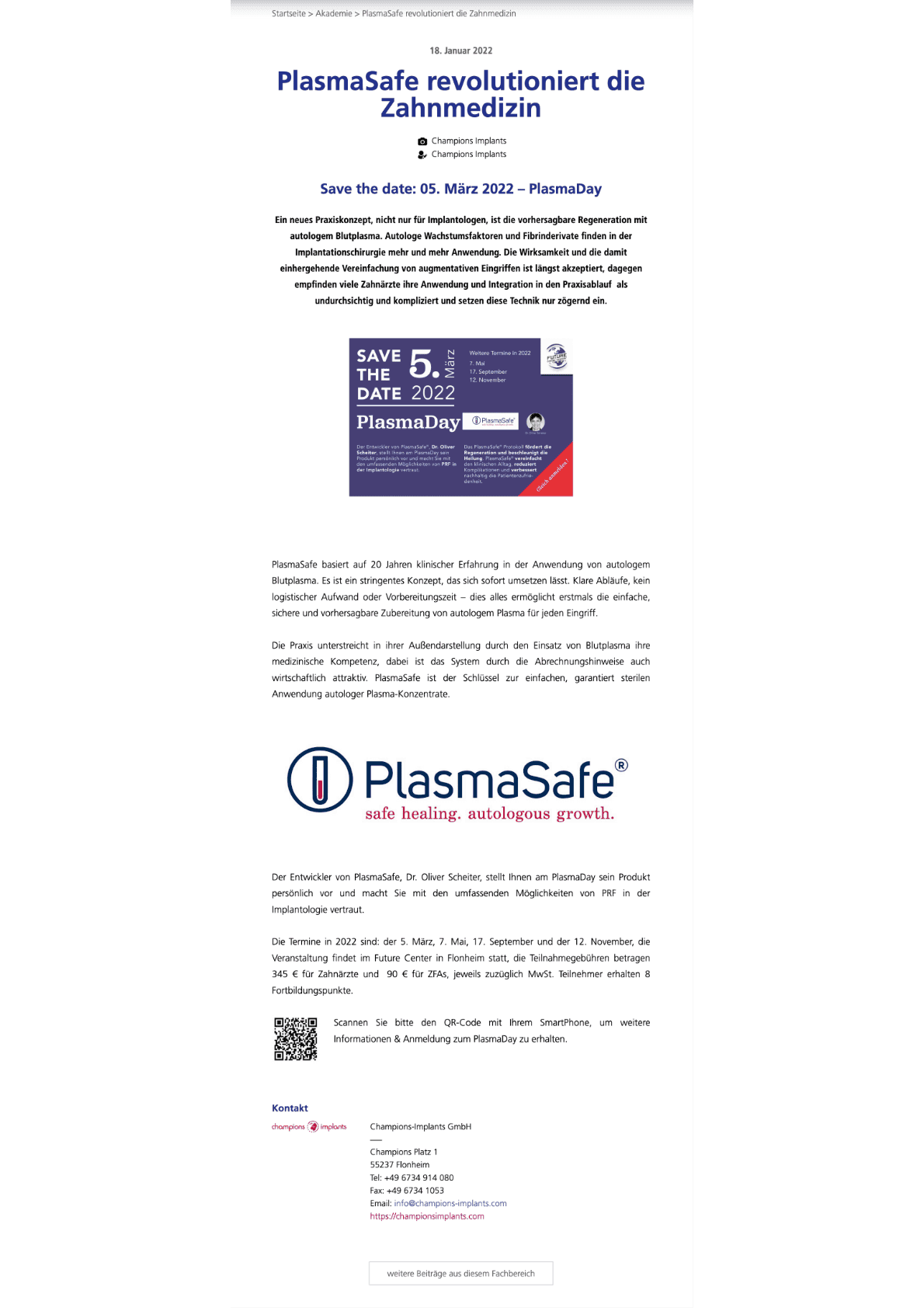 PlasmaSafe® revolutioniert die Zahnmedizin