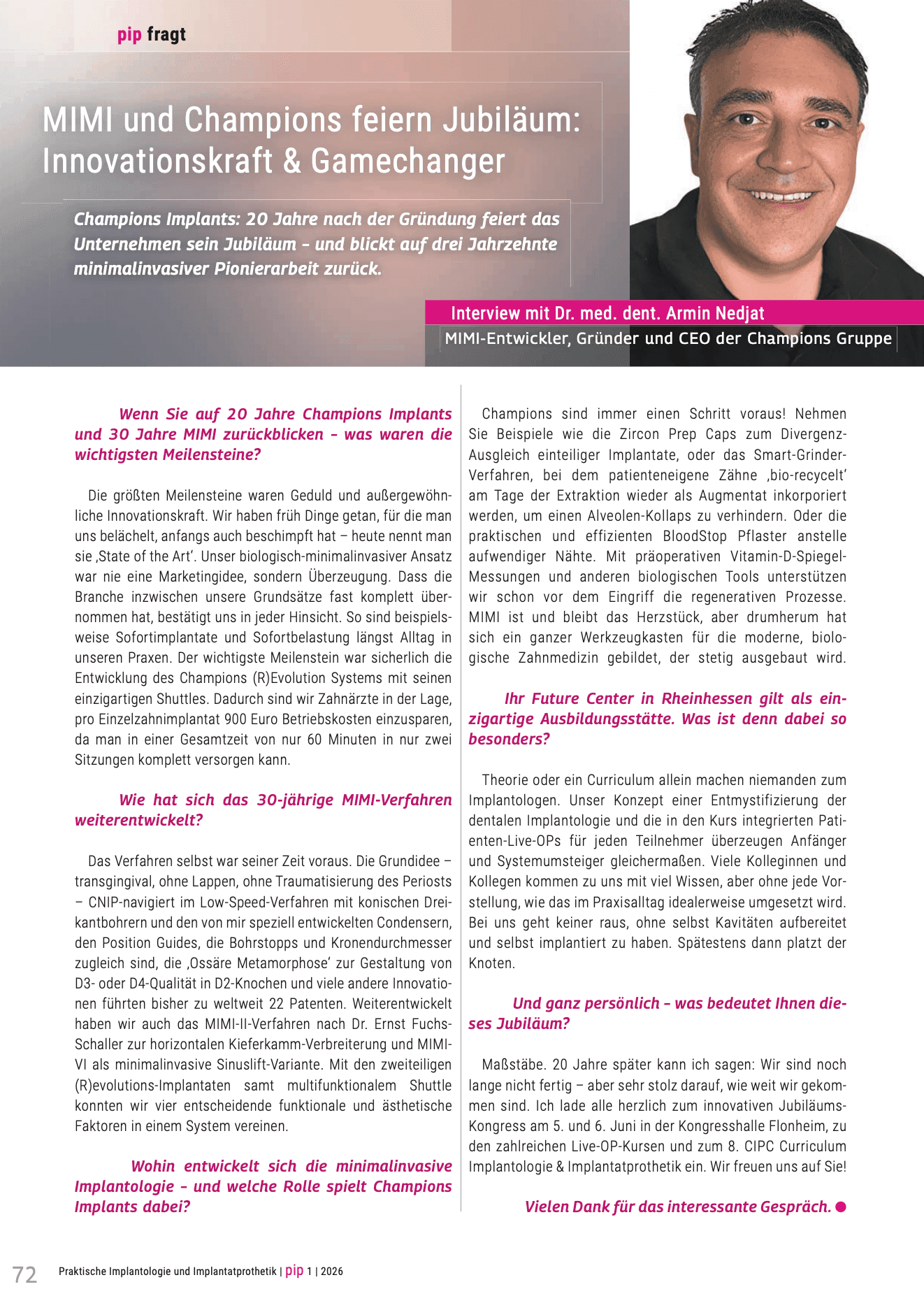 MIMI und Champions feiern Jubiläum