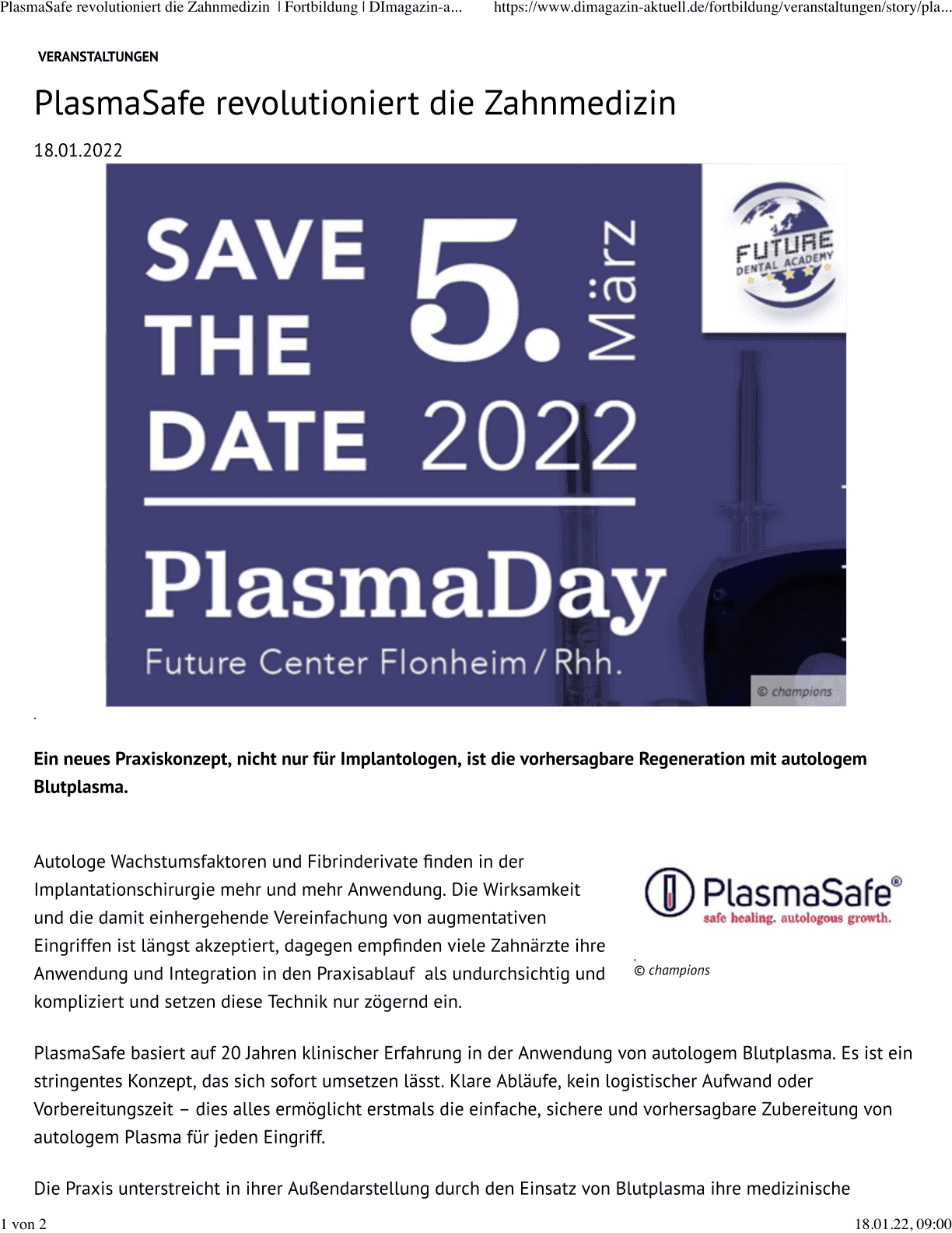 PlasmaSafe® revolutioniert die Zahnmedizin