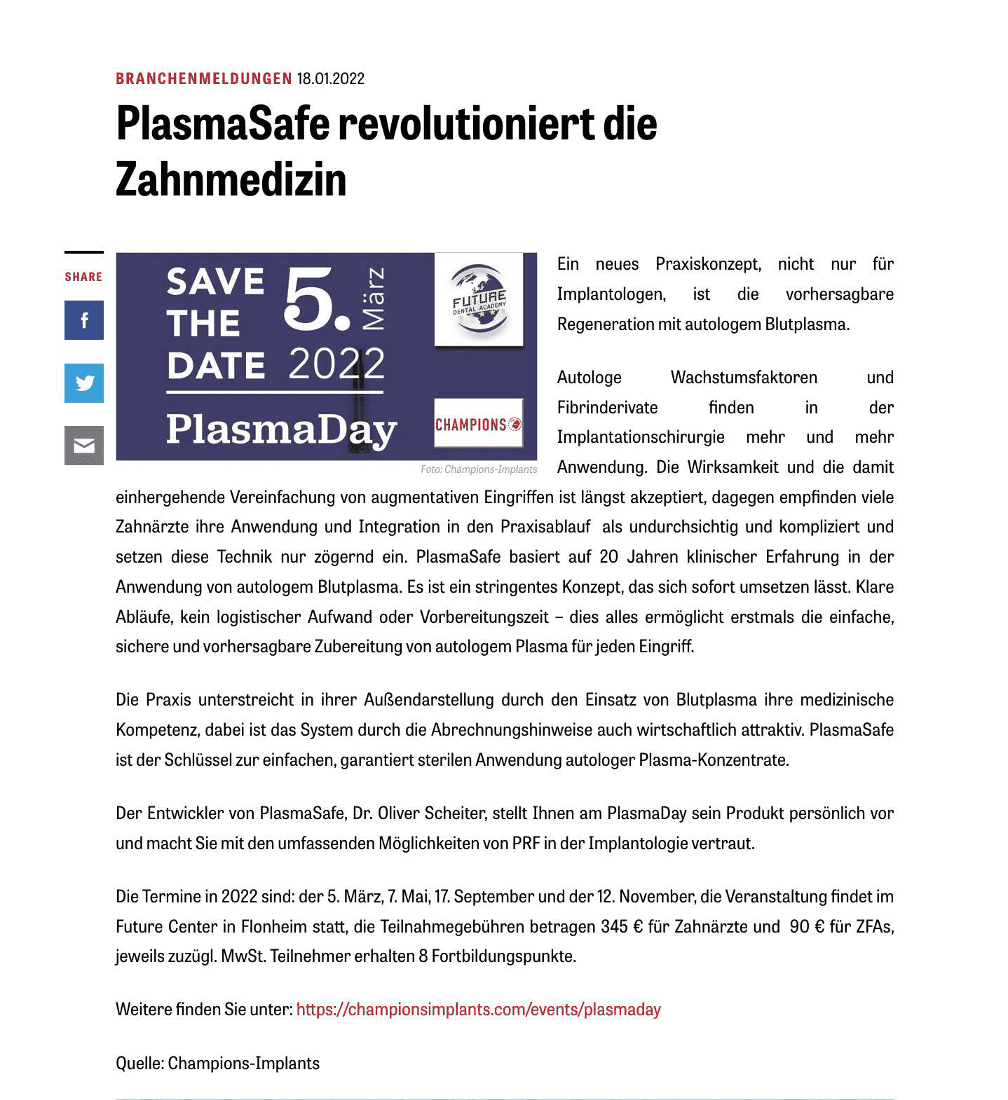 PlasmaSafe® revolutioniert die Zahnmedizin